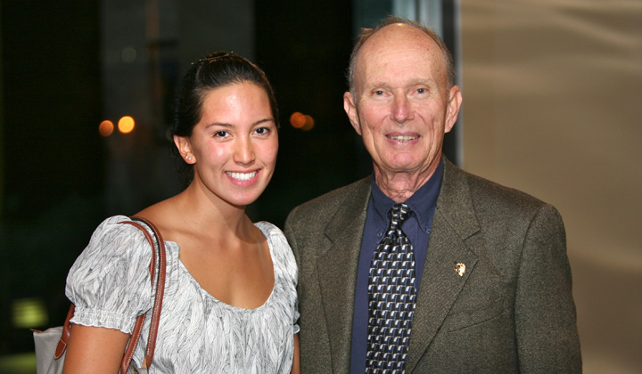 Jerry Mook '58 with scholarship recipient Kristin Lutjen ’10